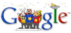 Doodle V celebrates the 2002 Winter Olympics